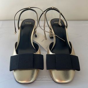 Mango - Patent Leather Bow Shoe | Size 8